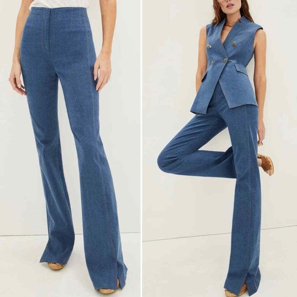 Veronica Beard Denim - Veronica Beard Royce Jeans Womens 0 Denim Blue Casual Classic 70s Retro